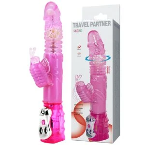 Baile Travel Partner UP & Down Rotator Hase Rosa – Parelvibrator met Op-en-Neer-Beweging