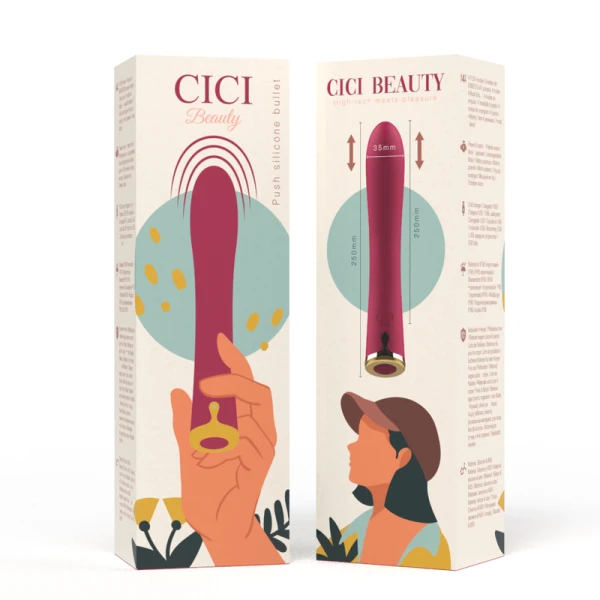 Cici Beauty Premium Silikon Push Bullet Vibrator Cici Beauty Premium Silikon Push Bullet Vibrator
