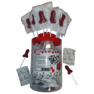 Diablo Picante Penis-Lolly met aardbei- en kersensmaak, 50 stuks Diablo Picante Penis-Lolly met aardbei- en kersensmaak, 50 stuks - Afbeelding 1