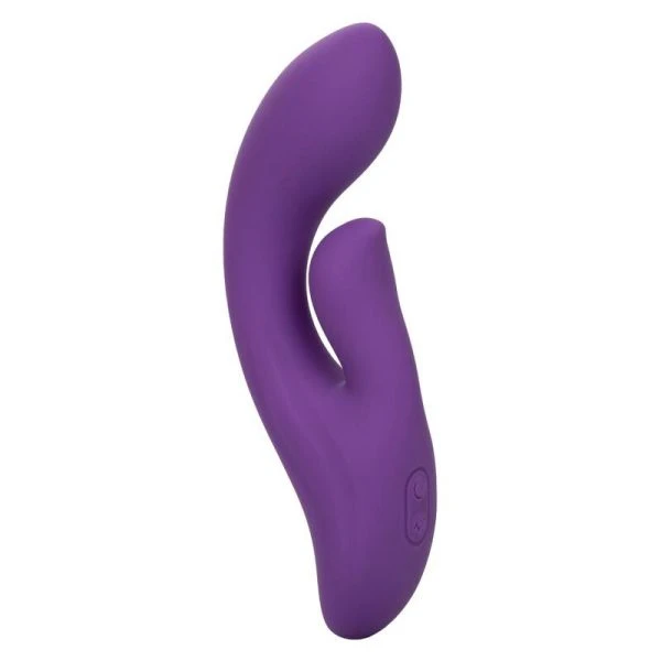 Calexotics Stella Dual Pleaser Vibrator met clitorisstimulator, vloeibaar siliconen, paars