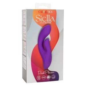 Calexotics Stella Dual Pleaser Vibrator met clitorisstimulator, vloeibaar siliconen, paars Calexotics Stella Dual Pleaser Vibrator met clitorisstimulator, vloeibaar siliconen, paars - Afbeelding 11