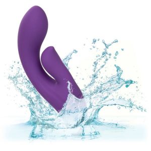 Calexotics Stella Dual Pleaser Vibrator met clitorisstimulator, vloeibaar siliconen, paars Calexotics Stella Dual Pleaser Vibrator met clitorisstimulator, vloeibaar siliconen, paars - Afbeelding 6