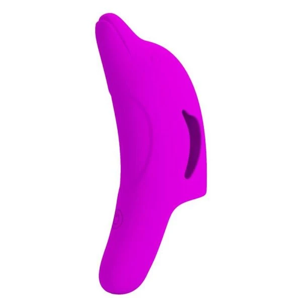 Pretty Love Delphini Vingerstimulator van siliconen, paars