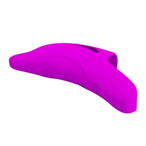 Pretty Love Delphini Vingerstimulator van siliconen, paars