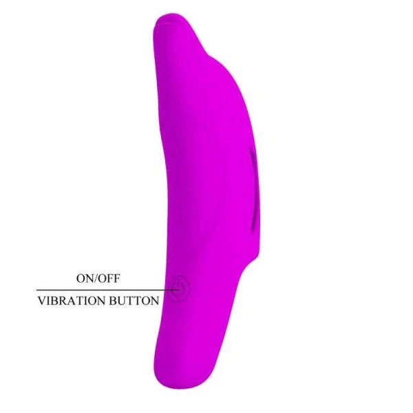 Pretty Love Delphini Vingerstimulator van siliconen, paars