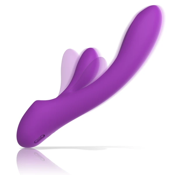 Intense Luigi Rabbit Vibrator met clitorisstimulator van vloeibaar siliconen paars