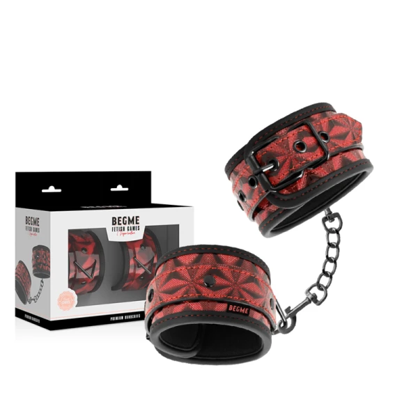 Begme Fetish Games RED Edition Handboeien met neopreen voering