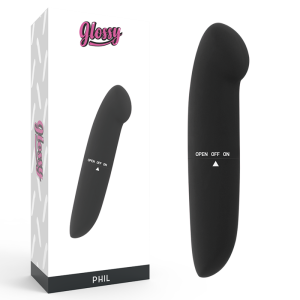 Glossy Phil Vibrator zwart – Minivibrator voor G-puntstimulatie Glossy Phil Vibrator zwart – Minivibrator voor G-puntstimulatie - Afbeelding 1
