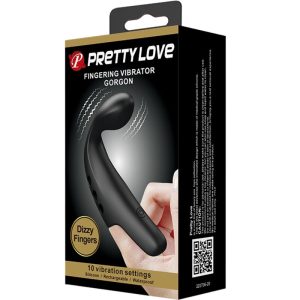 Pretty Love Gorgon vingervibrator van siliconen, zwart Pretty Love Gorgon vingervibrator van siliconen, zwart - Afbeelding 5