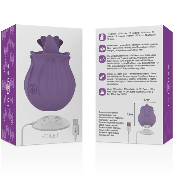Intense Violet Stimulator Opvangvibrator met 10 Trillingen Lila
