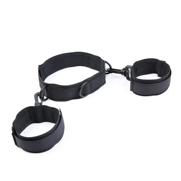 Ohmama Nylon-hogtie met handboeien en halsband