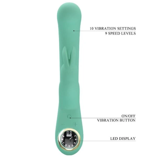 Pretty Love Lamar Rabbit Vibrator met G-punt stimulator en LCD-scherm Pretty Love Lamar Rabbit Vibrator met G-punt stimulator en LCD-scherm