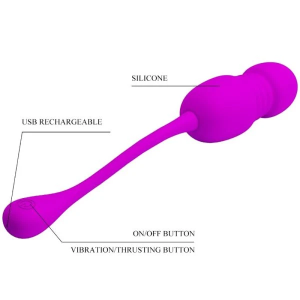 Pretty Love Callie Purple oplaadbaar vibratie-ei met 24 standen Pretty Love Callie Purple oplaadbaar vibratie-ei met 24 standen