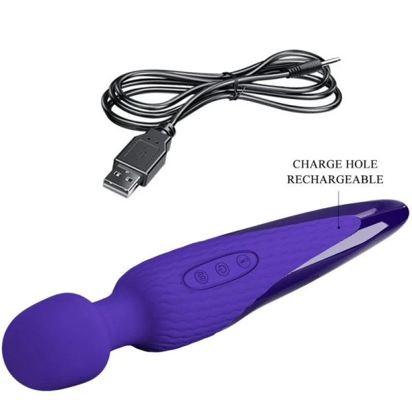 Pretty Love Antony Youth Vibrator-staf met warmte-effect, paars