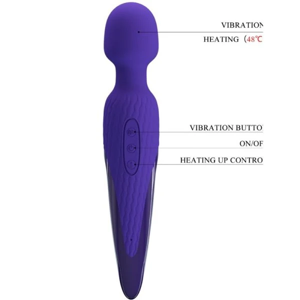 Pretty Love Antony Youth Vibrator-staf met warmte-effect, paars