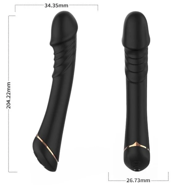 Armony Dildo Vibrator aus Silikon, schwarz