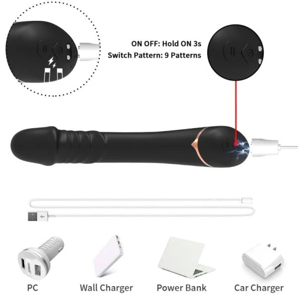 Armony Dildo Vibrator aus Silikon, schwarz