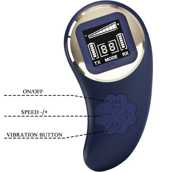 Pretty Love Vibratie-ei Mina met afstandsbediening blauw