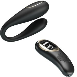 Pretty Love Nathan Double Pleasure Vibrator met afstandsbediening, siliconen, zwart Pretty Love Nathan Double Pleasure Vibrator met afstandsbediening, siliconen, zwart - Afbeelding 3