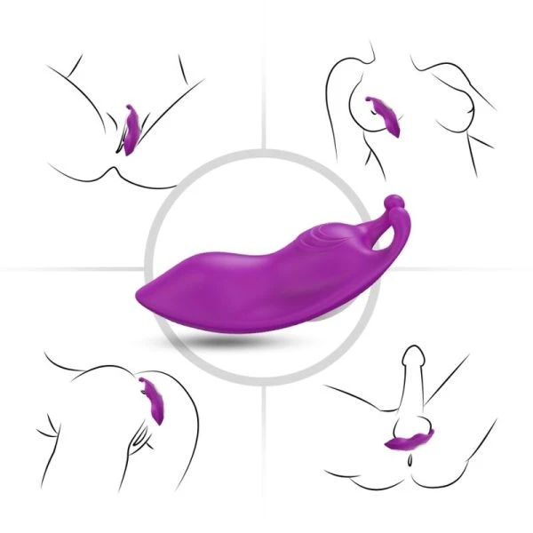 Armony Honeybee opzetvibrator met afstandsbediening, paars Armony Honeybee opzetvibrator met afstandsbediening, paars