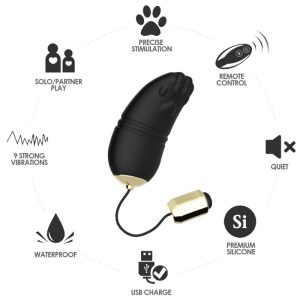 Armony Kitty EGG Vibrator G-Punt met Afstandsbediening Zwart Armony Kitty EGG Vibrator G-Punt met Afstandsbediening Zwart - Afbeelding 2