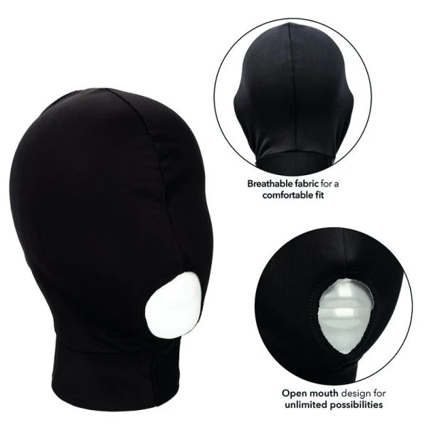 Calexotics Boundless Hood – Onthullende blinddoekmasker met open mond