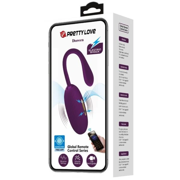 Pretty Love Doreen Purple oplaadbaar vibratie-ei met app-bediening Pretty Love Doreen Purple oplaadbaar vibratie-ei met app-bediening