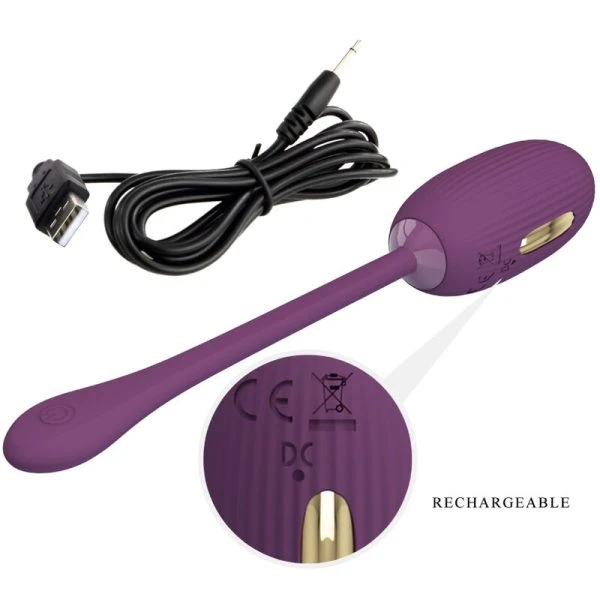 Pretty Love Doreen Purple oplaadbaar vibratie-ei met app-bediening Pretty Love Doreen Purple oplaadbaar vibratie-ei met app-bediening