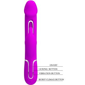 Pretty Love Rabbit Vibrator 3 in 1 met Clitorisstimulator, Fucsia Pretty Love Rabbit Vibrator 3 in 1 met Clitorisstimulator, Fucsia - Afbeelding 8