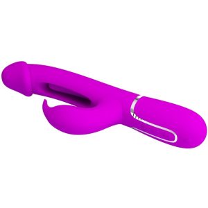 Pretty Love Rabbit Vibrator 3 in 1 met Clitorisstimulator, Fucsia Pretty Love Rabbit Vibrator 3 in 1 met Clitorisstimulator, Fucsia - Afbeelding 5