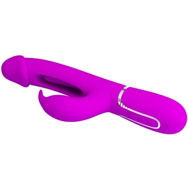 Pretty Love Rabbit Vibrator 3 in 1 met Clitorisstimulator, Fucsia Pretty Love Rabbit Vibrator 3 in 1 met Clitorisstimulator, Fucsia