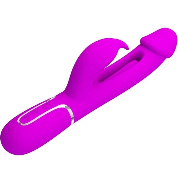 Pretty Love Rabbit Vibrator 3 in 1 met Clitorisstimulator, Fucsia Pretty Love Rabbit Vibrator 3 in 1 met Clitorisstimulator, Fucsia
