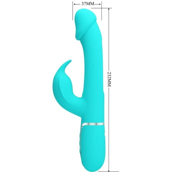 Pretty Love Dejon Rabbit Vibrator 3 IN 1 met clitorisstimulator, paars