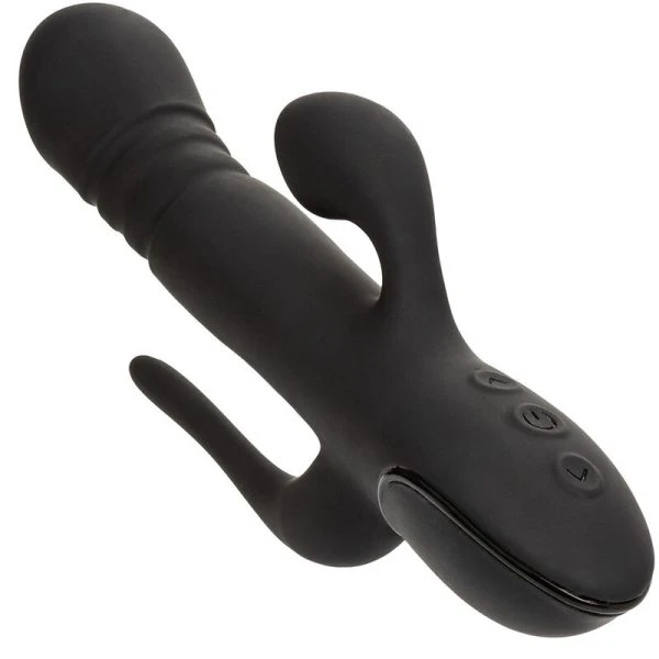 Calexotics Triple Euphoria Vibrator mit Klitoris-Saugstimulation Schwarz