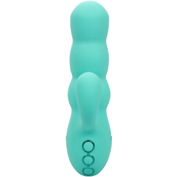 Calexotics Del Mar Diva Vibrator met clitorisstimulator, aquagroen Calexotics Del Mar Diva Vibrator met clitorisstimulator, aquagroen