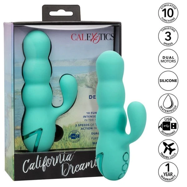 img_174340_2304b0138b56d099885c7d462c6ad8b8_1.jpg Calexotics Del Mar Diva Vibrator met clitorisstimulator, aquagroen