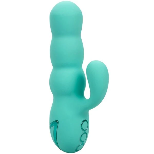 Calexotics Del Mar Diva Vibrator met clitorisstimulator, aquagroen Calexotics Del Mar Diva Vibrator met clitorisstimulator, aquagroen