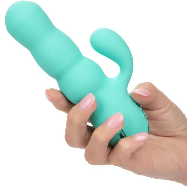 Calexotics Del Mar Diva Vibrator met clitorisstimulator, aquagroen Calexotics Del Mar Diva Vibrator met clitorisstimulator, aquagroen