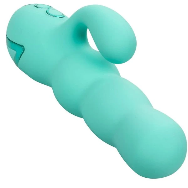 Calexotics Del Mar Diva Vibrator met clitorisstimulator, aquagroen Calexotics Del Mar Diva Vibrator met clitorisstimulator, aquagroen