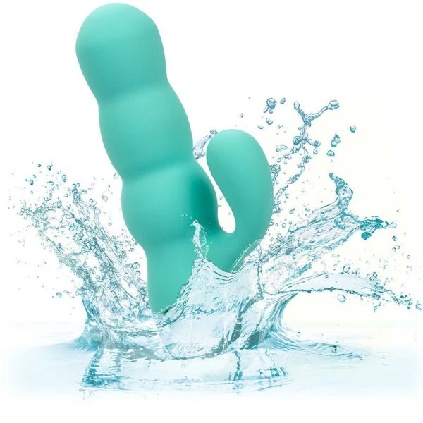 Calexotics Del Mar Diva Vibrator met clitorisstimulator, aquagroen Calexotics Del Mar Diva Vibrator met clitorisstimulator, aquagroen