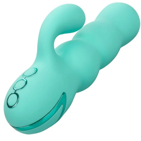 Calexotics Del Mar Diva Vibrator met clitorisstimulator, aquagroen Calexotics Del Mar Diva Vibrator met clitorisstimulator, aquagroen