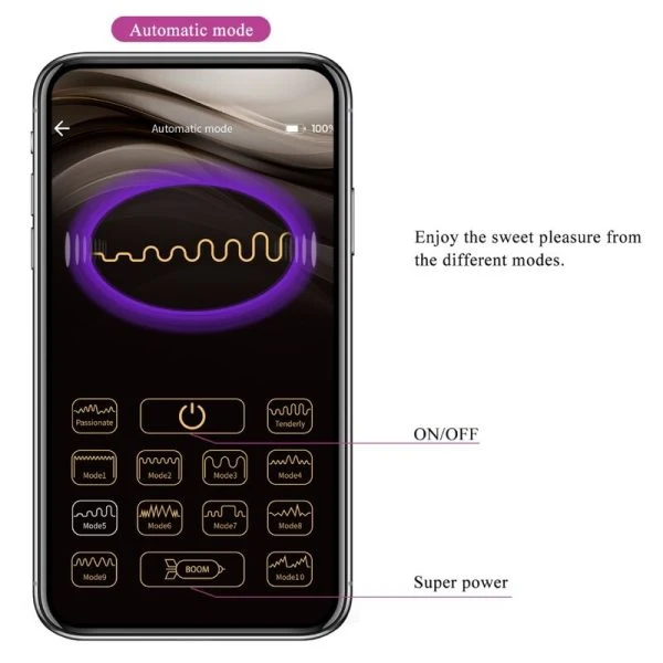 Pretty Love Baird G-Spot Vibrator met app-bediening, 12 standen, paars Pretty Love Baird G-Spot Vibrator met app-bediening, 12 standen, paars