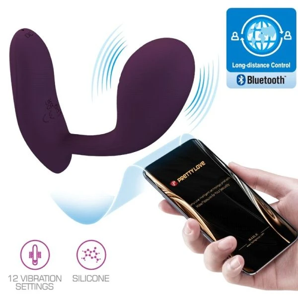Pretty Love Baird G-Spot Vibrator met app-bediening, 12 standen, paars Pretty Love Baird G-Spot Vibrator met app-bediening, 12 standen, paars
