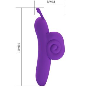 Pretty Love Vingerstimulator Snail met 10 Vibratiefuncties, Paars Pretty Love Vingerstimulator Snail met 10 Vibratiefuncties, Paars - Afbeelding 5