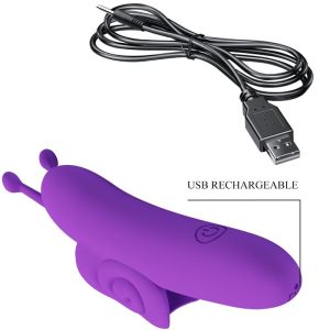 Pretty Love Vingerstimulator Snail met 10 Vibratiefuncties, Paars Pretty Love Vingerstimulator Snail met 10 Vibratiefuncties, Paars - Afbeelding 7