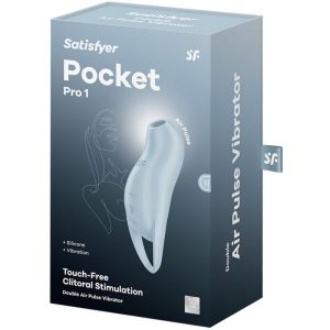 Satisfyer Pocket Pro 1 Opgelijkvibrator met drukwellen lichtblauw Satisfyer Pocket Pro 1 Opgelijkvibrator met drukwellen lichtblauw - Afbeelding 5