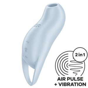 Satisfyer Pocket Pro 1 Opgelijkvibrator met drukwellen lichtblauw Satisfyer Pocket Pro 1 Opgelijkvibrator met drukwellen lichtblauw - Afbeelding 1