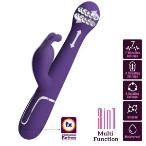 Pretty Love Dejon Rabbit Vibrator 3 in 1 Multifunktionsvibrator lila Pretty Love Dejon Rabbit Vibrator 3 in 1 Multifunktionsvibrator lila – Bild 1