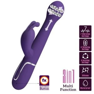 Pretty Love Dejon Rabbit Vibrator 3 in 1 Multifunktionsvibrator lila