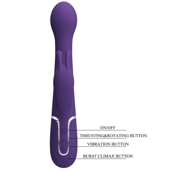 Pretty Love Dejon Rabbit Vibrator 3 in 1 Multifunktionsvibrator lila